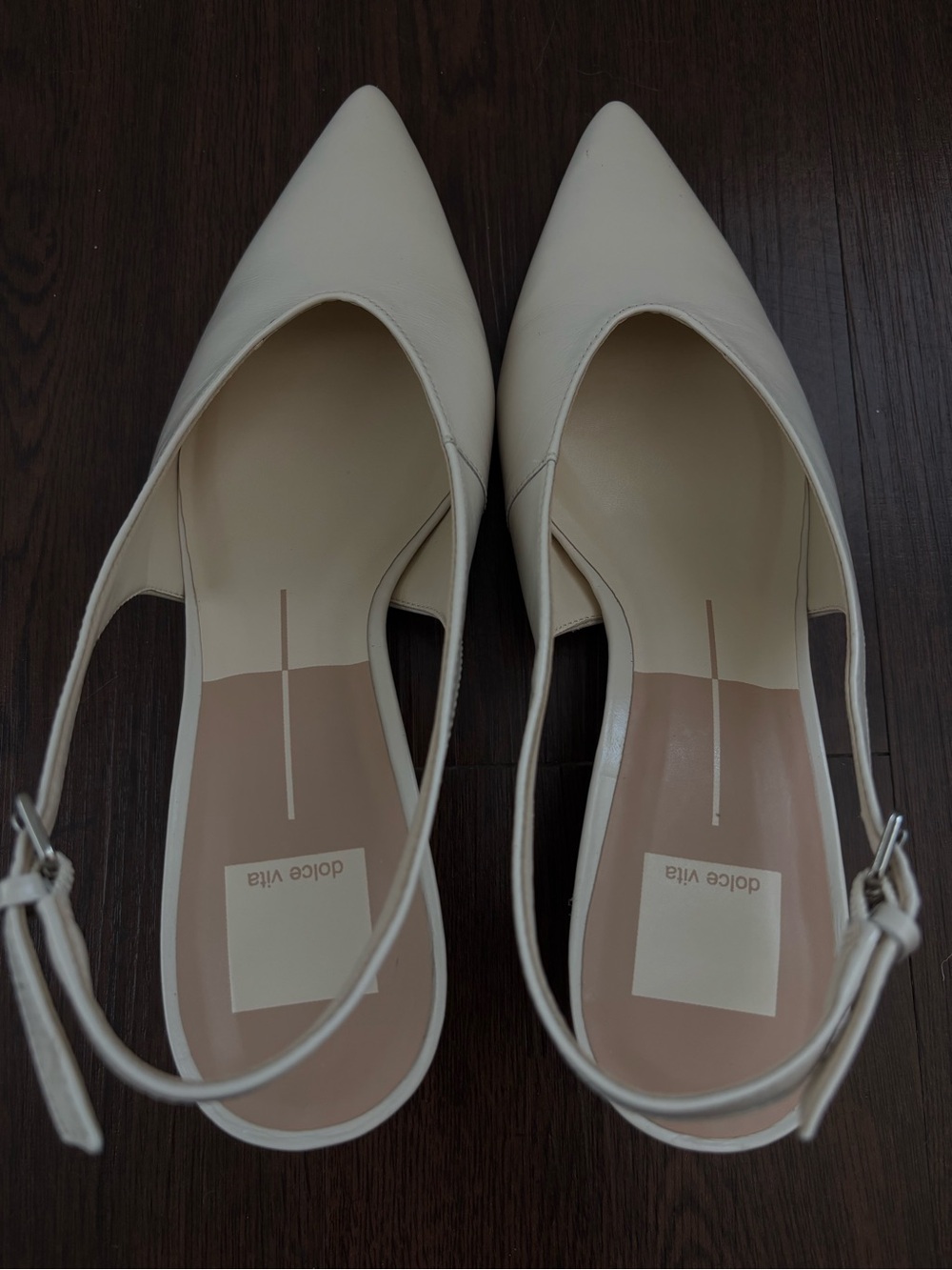 Dolce Vita Cream Pointed Slingback Kitten Heels — NWTs - Picture 5 of 11
